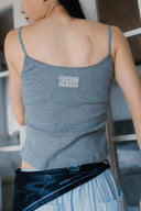 Aim Higher Club Core Layered Camisole/ Grey-Off White