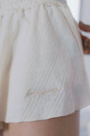 Aim Higher Club Core Flare Ruffle Shorts/ Off White