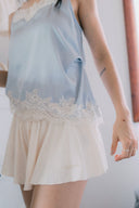 Aim Higher Club Core Flare Ruffle Shorts/ Off White