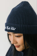 Aim Higher Club Core Script Logo Beanie/ Washed Navy