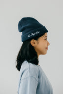 Aim Higher Club Core Script Logo Beanie/ Washed Navy
