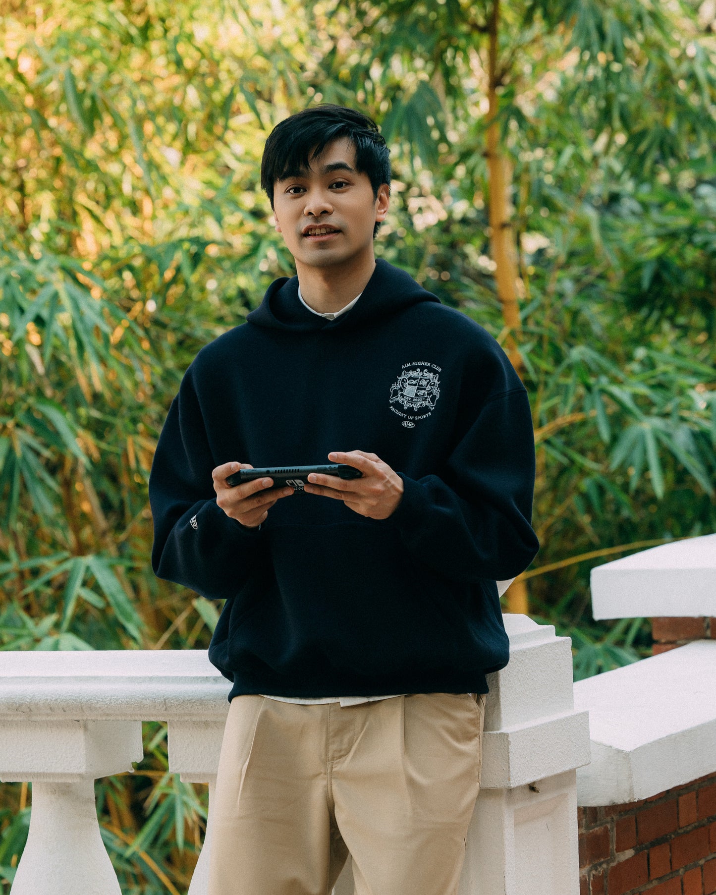 Aim Higher Club Unisex Faculty of Sports Emblem Soft Hoodie/ Navy