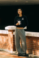 Aim Higher Club Faculty of Sports Henley Neck Long Sleeve Top/ Navy
