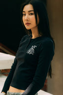 Aim Higher Club Faculty of Sports Henley Neck Long Sleeve Top/ Navy
