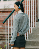 Aim Higher Club Faculty of Sports Knit Crewneck Cropped Cardigan/ Grey