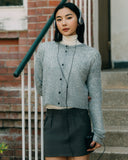 Aim Higher Club Faculty of Sports Knit Crewneck Cropped Cardigan/ Grey