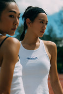 Aim Higher Club Core Oval Logo Tank Top/ White-Navy