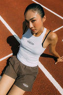 Aim Higher Club Unisex Oval Logo Nylon Shorts/ Brown
