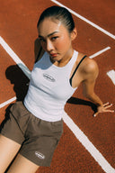 Aim Higher Club Core Oval Logo Tank Top/ White-Grey