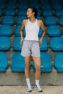 Aim Higher Club Core Oval Logo Tank Top/ White-White