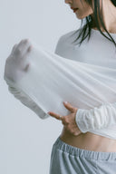 Aim Higher Club Essential Drop Shoulder Tencel™ Soft Top / Off White