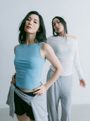 Aim Higher Club Essential Sleeveless Top/ Vintage Sky Blue