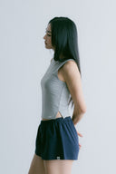 Aim Higher Club Essential Sleeveless Top / Flecking Grey