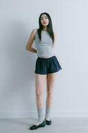 Aim Higher Club Essential Flare Mini Shorts/ Navy