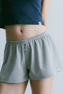 Aim Higher Club Essential Flare Mini Shorts/ Flecking Grey