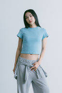 Aim Higher Club Essential Fitted Tee/ Vintage Sky Blue
