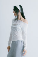 Aim Higher Club Essential Drop Shoulder Tencel™ Soft Top / Off White