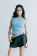 Aim Higher Club Essential Flare Mini Shorts/ Navy
