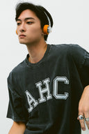 Aim Higher Club Unisex College Tee/ Washed Charcoal