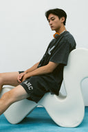 Aim Higher Club Unisex College Sweat Shorts/ Washed Charcoal