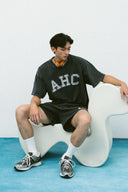 Aim Higher Club Unisex College Tee/ Washed Charcoal