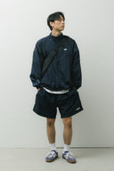 Aim Higher Club Unisex Retro Oval Logo Nylon Shorts/ Navy