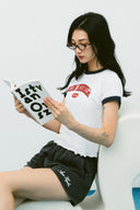 Aim Higher Club Sweat Shorts For Her/ Washed Charcoal