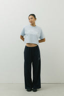 Aim Higher Club Core Basic Crop Tee/ Grey Baby Blue