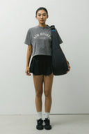 Aim Higher Club Core Basic Crop Tee/ Washed Charcoal