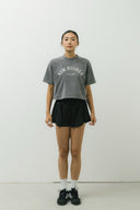 Aim Higher Club Core Basic Crop Tee/ Washed Charcoal