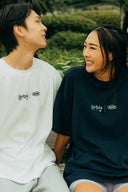 Aim Higher Club × Orbis Unisex Clarity Brings Courage Unisex Logo Tee/ Navy