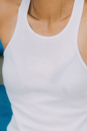 Aim Higher Club Core Oval Logo Tank Top/ White-White