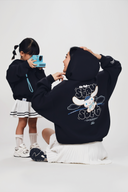 Aim Higher Club ♥ Cinnamoroll Unisex Aim High Stay Soft Cloud Touch Zip Up Hoodie/ Navy