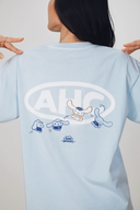 Aim Higher Club ♥ Cinnamoroll Unisex Jumping on the Cloud Tee/ Washed Baby Blue