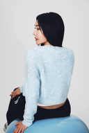 Aim Higher Club ♥ Cinnamoroll On The Bar Women Knit Cardigan/ Flecking Baby Blue