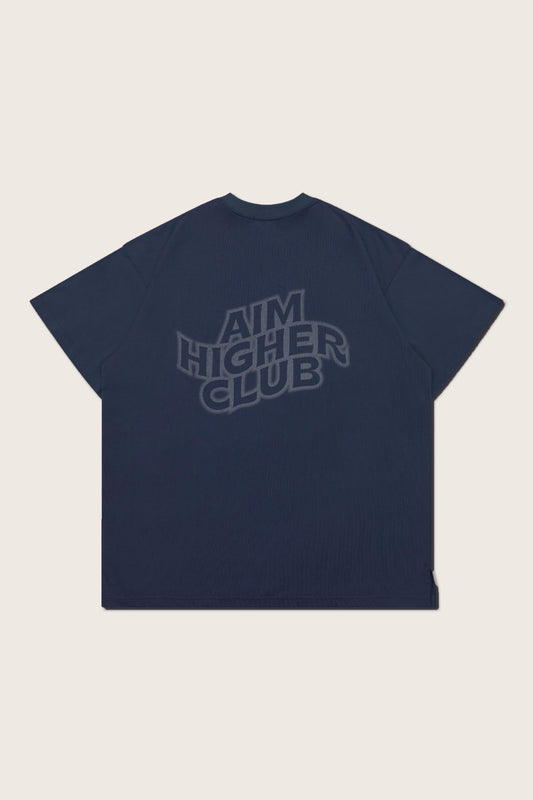 Aim Higher Club Wave Logo Tee/ Navy