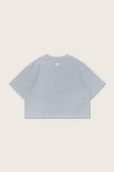 Aim Higher Club Core Basic Crop Tee/ Grey Baby Blue