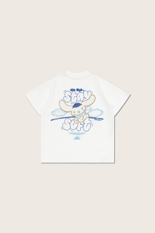 Aim Higher Club ♥ Cinnamoroll Kids Aim High Stay Soft Unisex Tee/ White