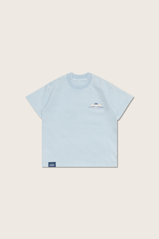 Aim Higher Club ♥ Cinnamoroll Kids Jumping on the Cloud Unisex Tee/ Washed Baby Blue