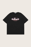 Aim Higher Club Unisex Track Retro Logo Tee/ Black