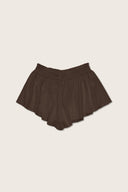 Aim Higher Club Core Flare Ruffle Shorts/ Chocolate