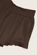 Aim Higher Club Core Flare Ruffle Shorts/ Chocolate