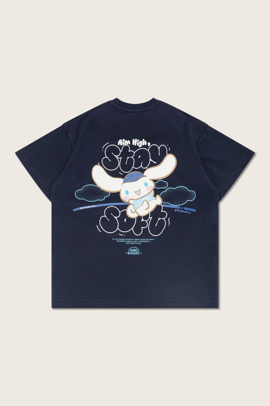 Aim Higher Club ♥ Cinnamoroll Aim High Stay Soft Unisex Tee/ Navy