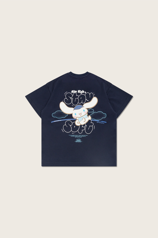 Aim Higher Club ♥ Cinnamoroll Kids Aim High Stay Soft Unisex Tee/ Navy