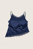 Aim Higher Club Core Asymmetric Lace Camisole Top/ Navy