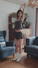 Aim Higher Club Core Layered Camisole/ Chocolate-Pale Baby Blue
