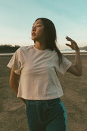 Aim Higher Club Basic Crop top/ Cream